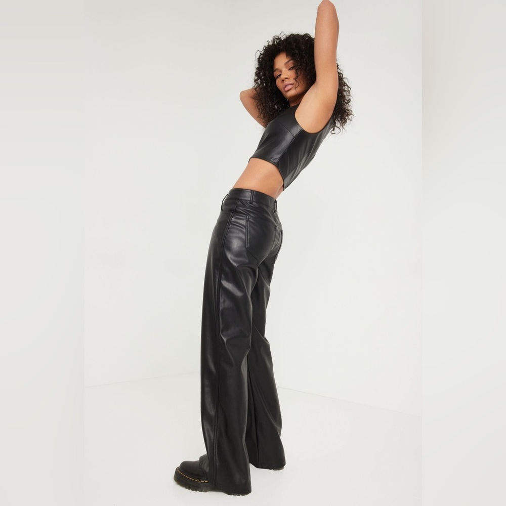 Garage🪩 Brooke Faux Leather Low Rise Pants 
Size: L 
Unworn
$45